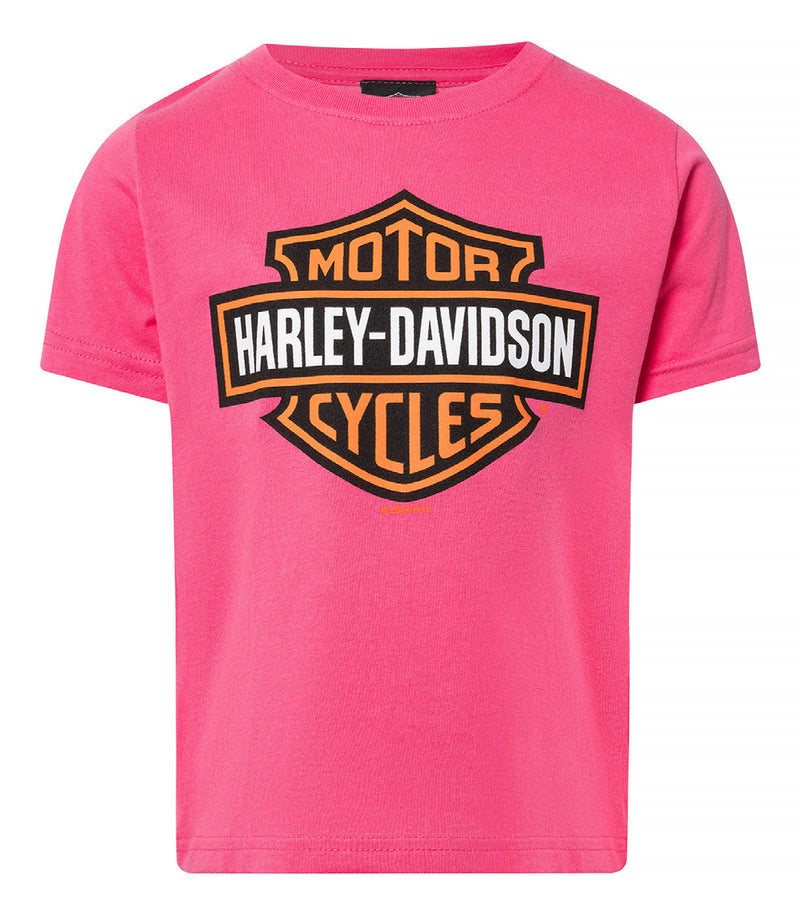 Load image into Gallery viewer, Kids Bar &amp; Shield Pink Dealer Tee
