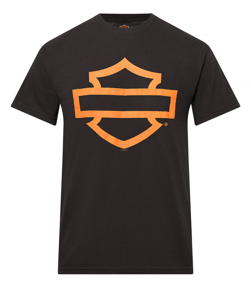 Load image into Gallery viewer, Men&#39;s Open Bar and Shield on Black Dealer Tee
