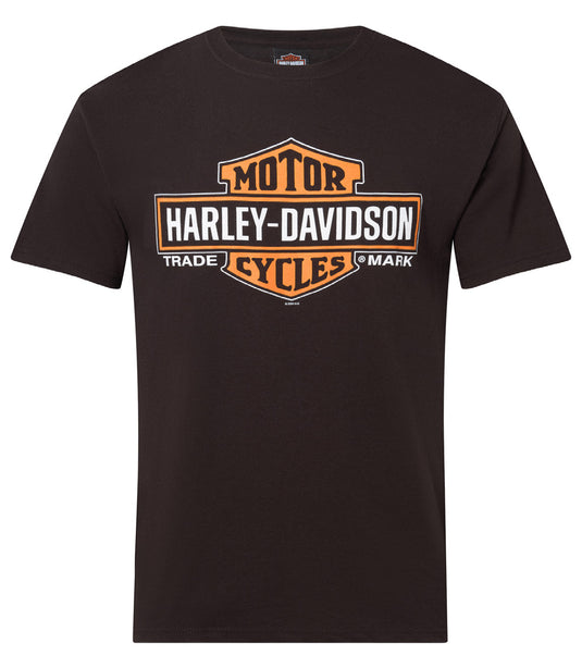 Men's Elongated B&S On Black Tee