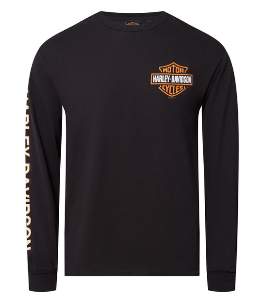 Men's B&S On Black Long Sleeve Tee