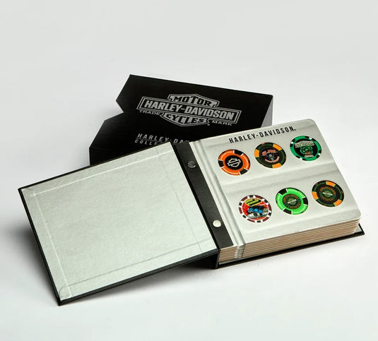 Harley-Davidson Collector's Poker Chip Leather Grain Album