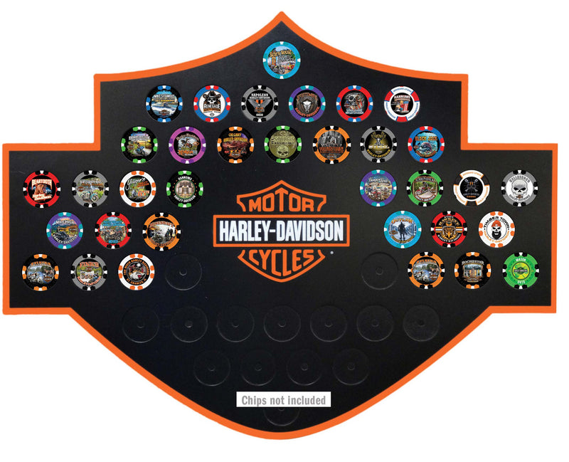 Load image into Gallery viewer, HD Bar and Shield Poker Chip Collector's Magnetic Frame
