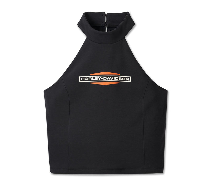 Load image into Gallery viewer, Women&#39;s Stacked Bar &amp; Shield Halter
