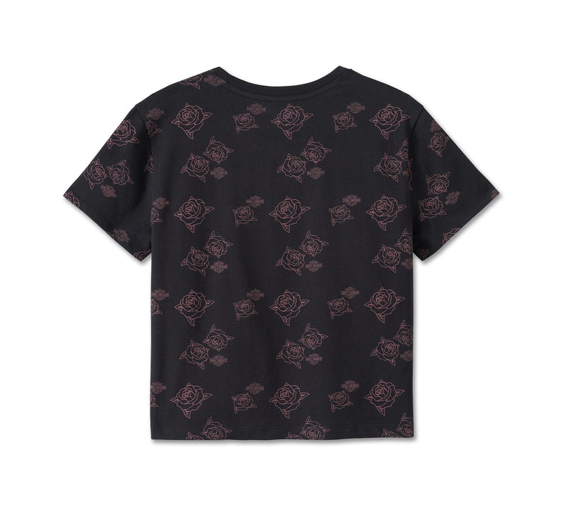 Load image into Gallery viewer, Women&#39;s H-D Rosebud Print Top
