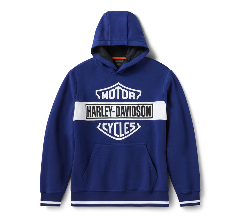 Load image into Gallery viewer, H-D Essential Bar and Shield Hoodie - Beacon Blue
