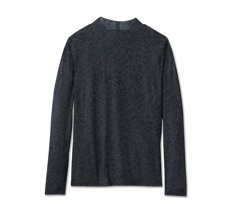 Load image into Gallery viewer, Women&#39;s Wild Cat Mesh Turtleneck
