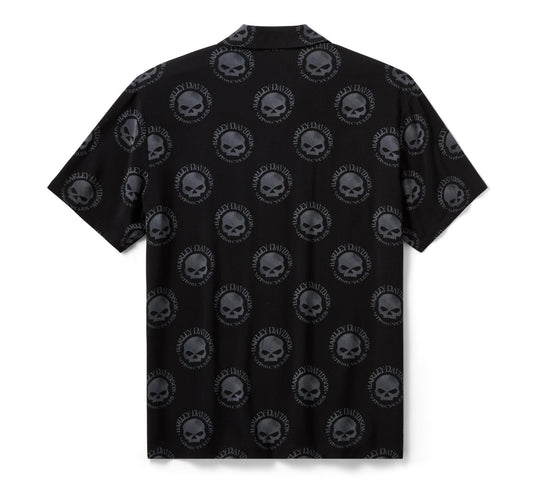 Men's Willie G Skull Aloha Shirt
