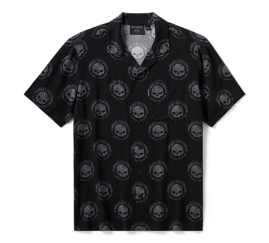 Men's Willie G Skull Aloha Shirt