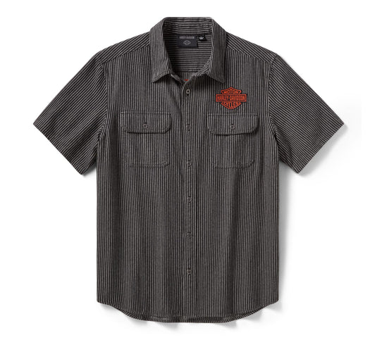 Men's Vintage Pinstripe Short Sleeve Shirt