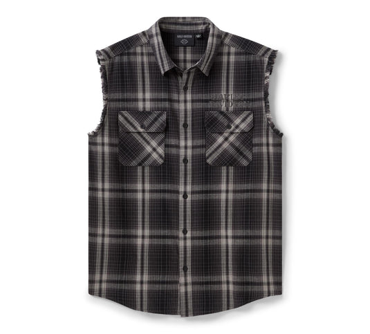 Men's Willie G Skull Reflective Plaid Blowout
