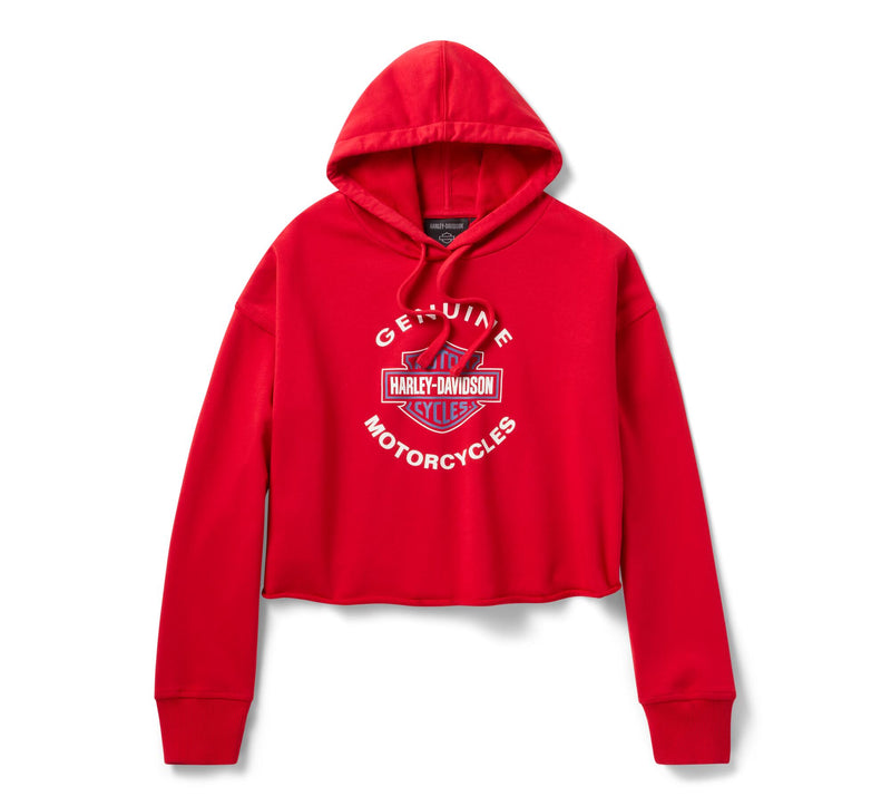 Load image into Gallery viewer, H-D® Essential Raw-Edge Hoodie - Chili Pepper
