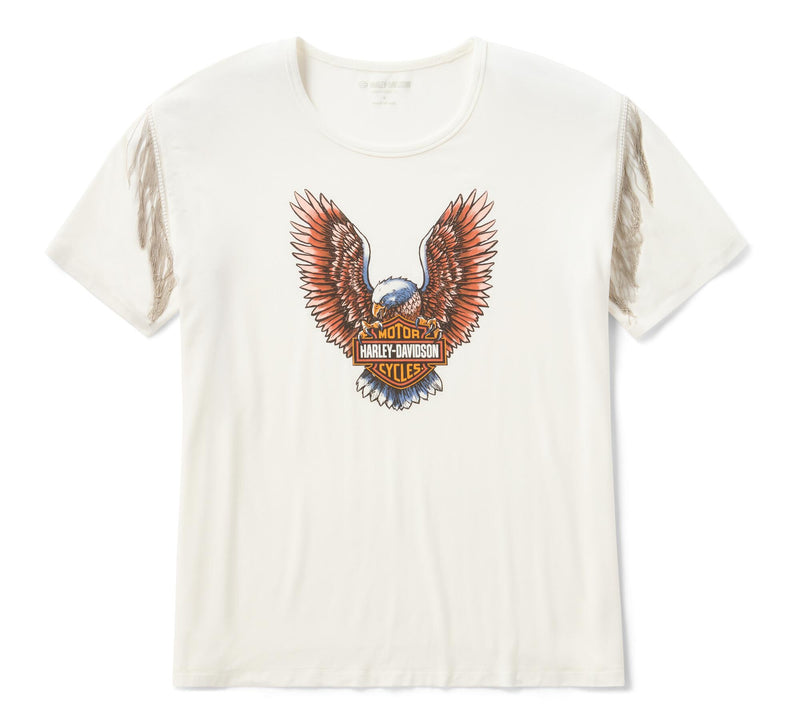Load image into Gallery viewer, Women's Vintage Fringe Upswept Eagle Tee

