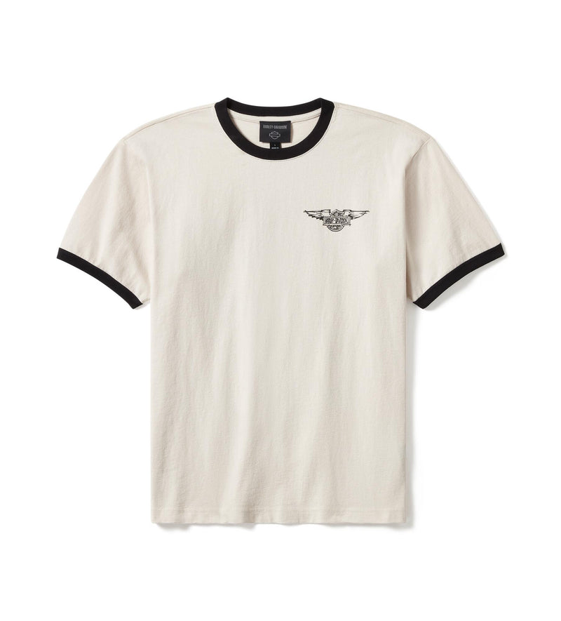 Load image into Gallery viewer, Willie G Sketch Art Ringer Tee - Parchment
