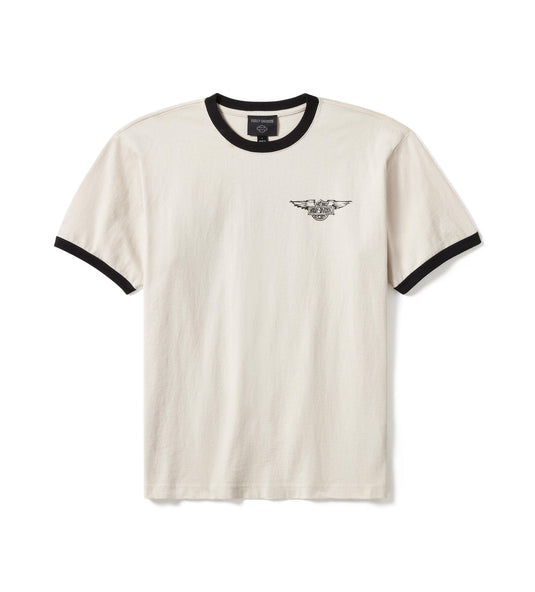 Willie G Sketch Art Ringer Tee - Parchment