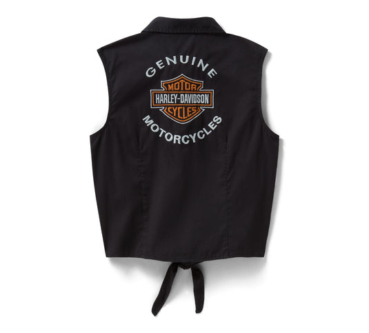 H-D® Essential Tie Front Top- Harley Black