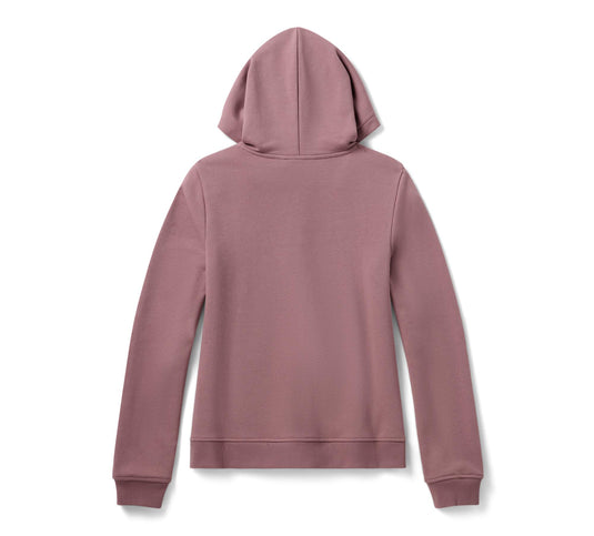 Women's Willie G Skull Bling PO Hoodie - Nostalgia Rose