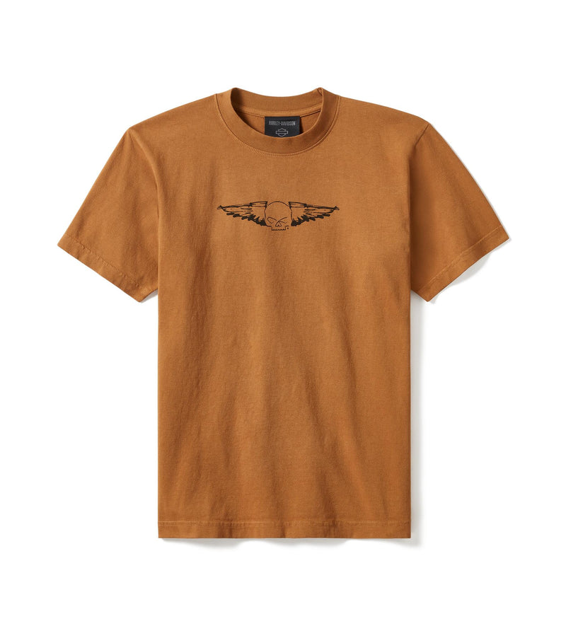 Load image into Gallery viewer, Willie G Circle Skull Sketch Art Short Sleeve - Dark Chocolate
