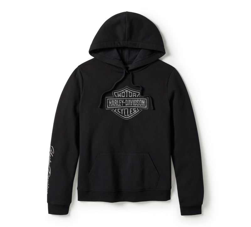Load image into Gallery viewer, Essential Bling Pullover Fleece Hoodie - Harley Black
