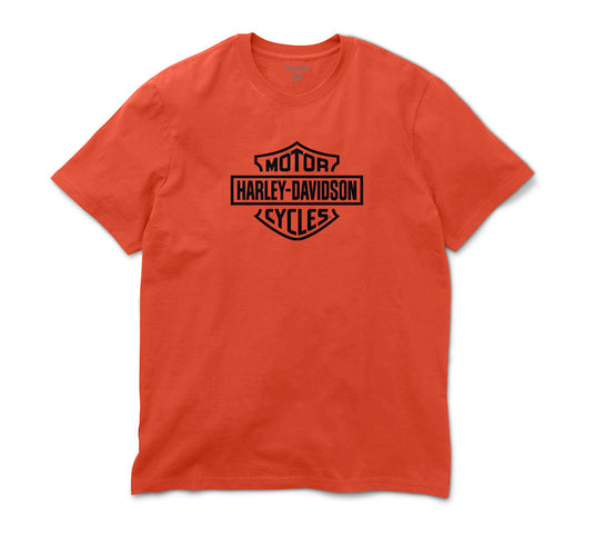 Men's H-D Standard Bar & Shield Tee - Orange