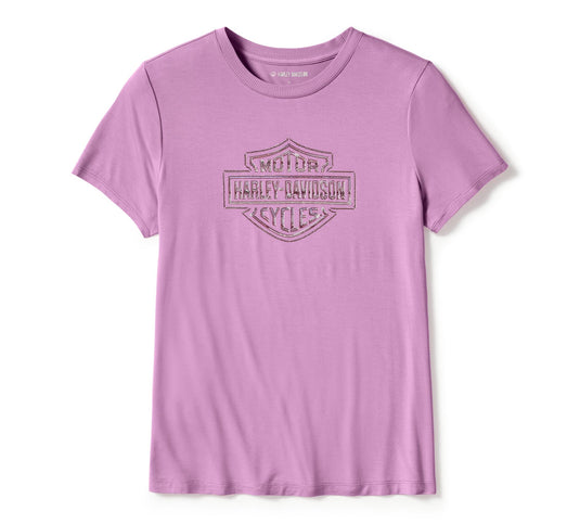 Essential Bling Crew Neck Tee - Orchid