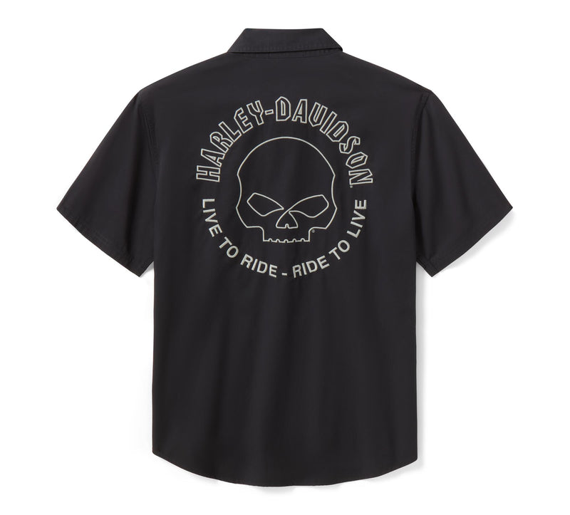 Load image into Gallery viewer, Men's Willie G Dark Custom Short Sleeve Mechanics Shirt
