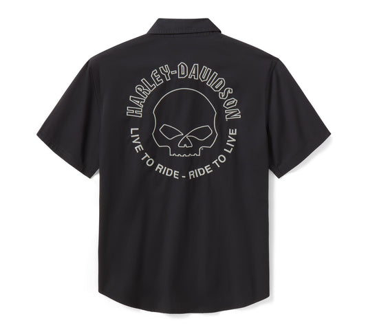 Men's Willie G Dark Custom Short Sleeve Mechanics Shirt