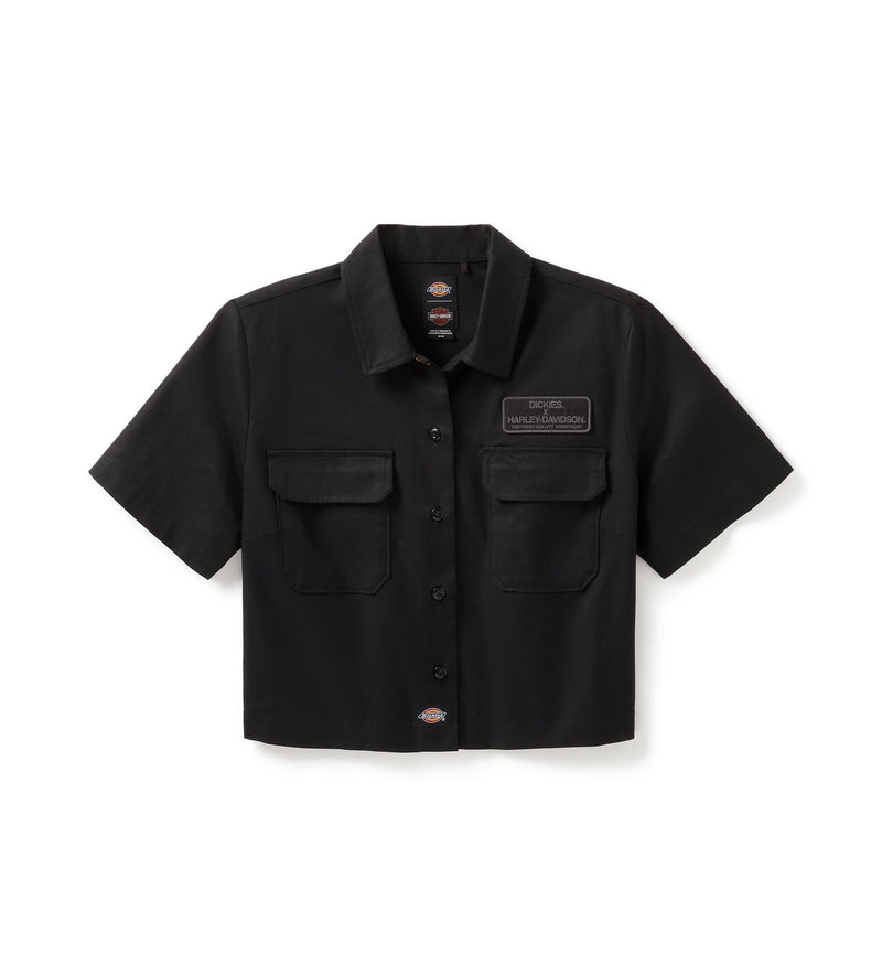 Load image into Gallery viewer, Women&#39;s Dickies x H-D Eagle Cropped Work Shirt
