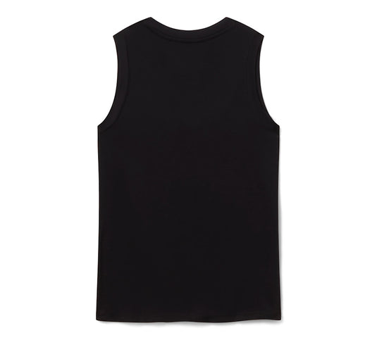 Women's Bling Iron Rose Tank - Harley Black