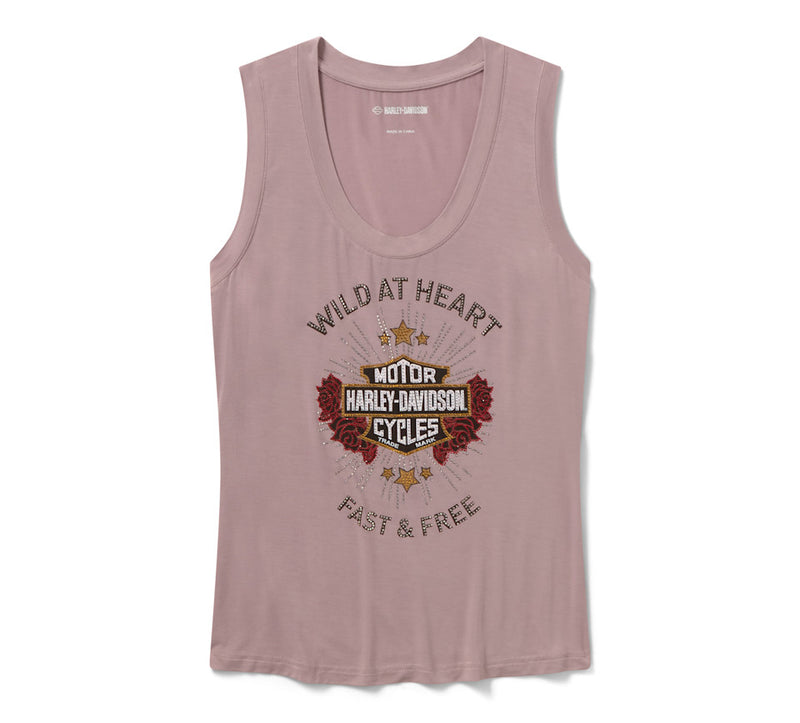 Load image into Gallery viewer, Women's Bling Iron Rose Tank

