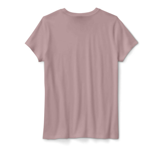 Women's H-D Standard Bar & Shield Tee - Dusty Mauve