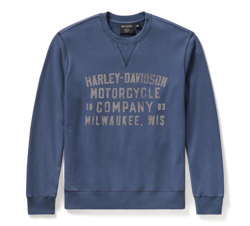Men's H-D Washed Crewneck
