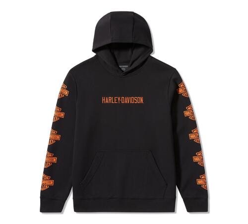 Men's Essential Bar & Shield Pullover Hoodie - Black