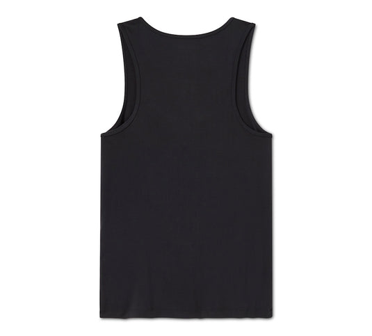 Women's Bling Live to Ride Notch Neck Tank - Harley Black