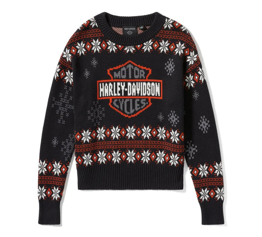 Women's Harley Holiday Sweater - Harley Black