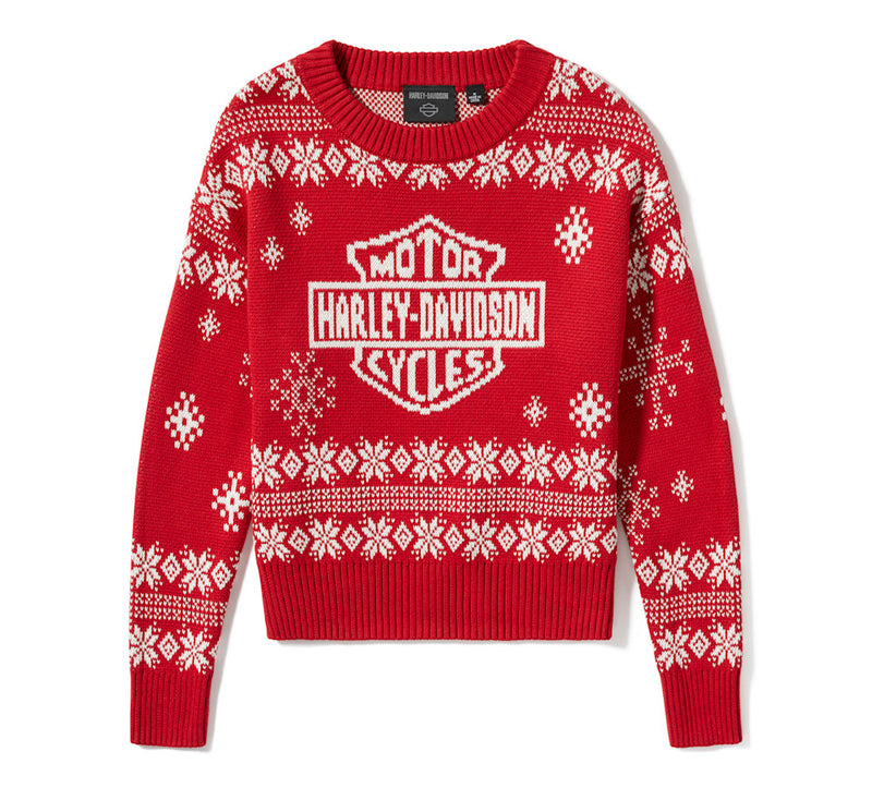 Load image into Gallery viewer, Women's Harley Holiday Sweater - Chili Pepper
