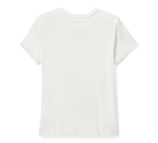 Women's Serpent Rose Bling Crew Neck Tee