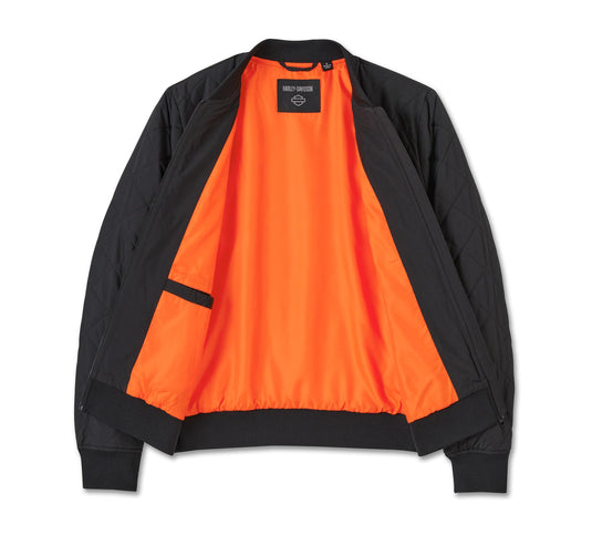 Women's Old English Rose Quilted Bomber