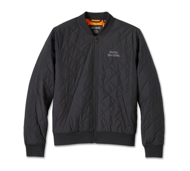 Women's Old English Rose Quilted Bomber