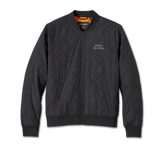 Women's Old English Rose Quilted Bomber