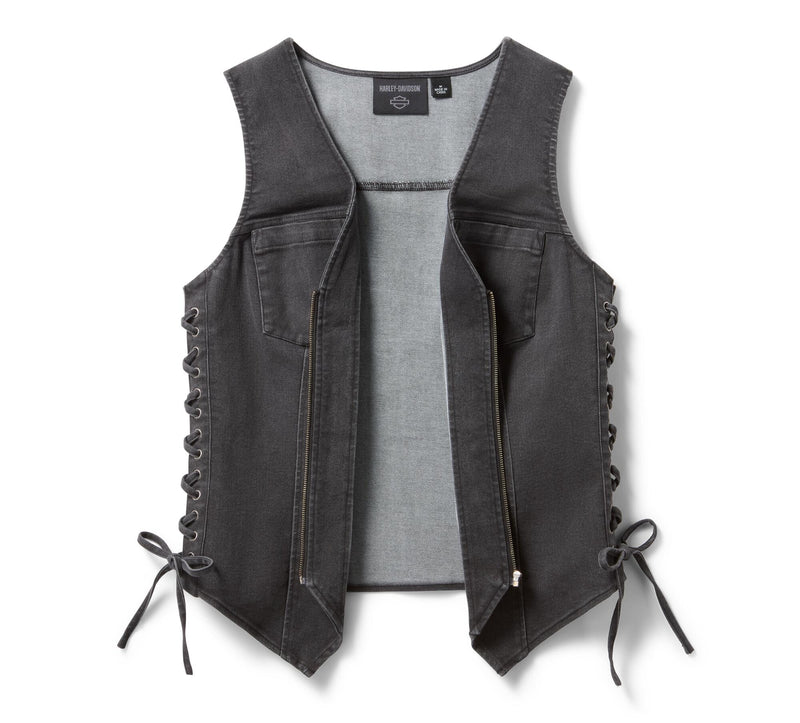 Load image into Gallery viewer, Women's Live to Ride Denim Vest

