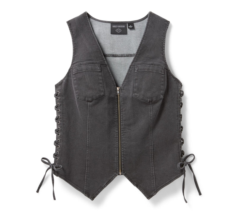 Load image into Gallery viewer, Women's Live to Ride Denim Vest
