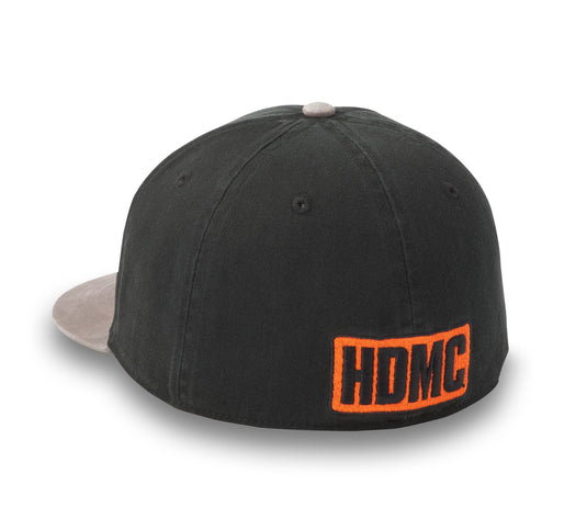 The Grid Fitted Cap - Harley Black