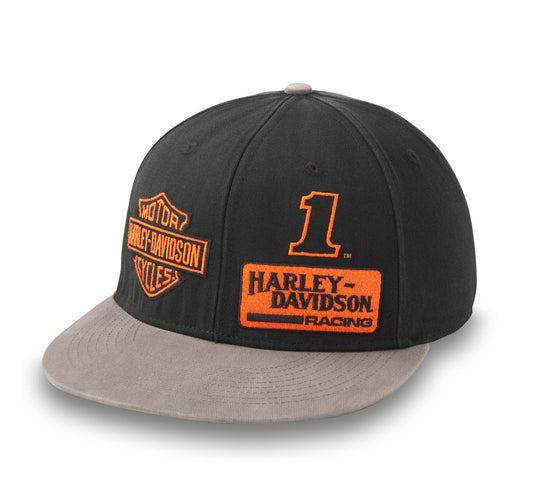 The Grid Fitted Cap - Harley Black