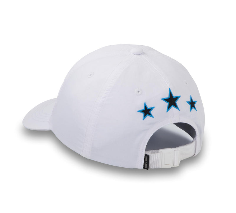 Load image into Gallery viewer, Women&#39;s Three Stars Bar &amp; Shield Adjustable Cap - Bright White
