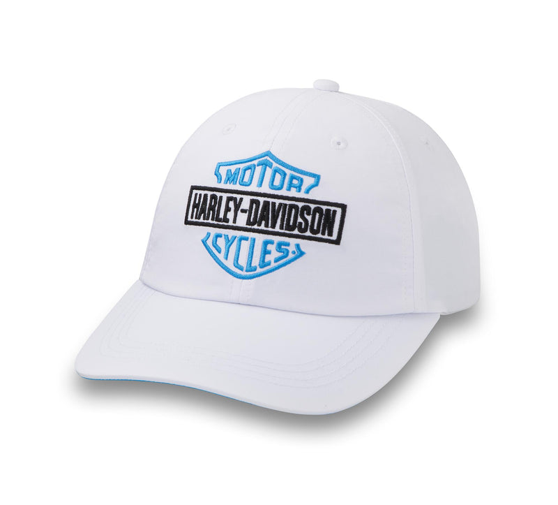 Load image into Gallery viewer, Women&#39;s Three Stars Bar &amp; Shield Adjustable Cap - Bright White
