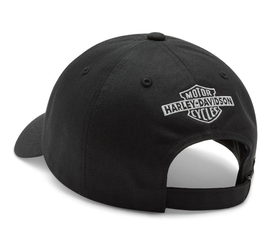 Men's Chainstitched Switchback Adjustable Cap - Black