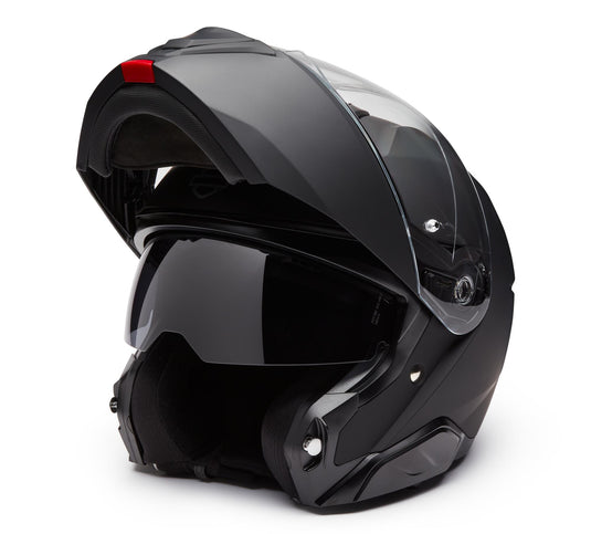 98371-15vm capstone sunshield modular helmet is hjc 17 H-D Capstone Sun Shield III H35 Modular Helmet- Matte Black