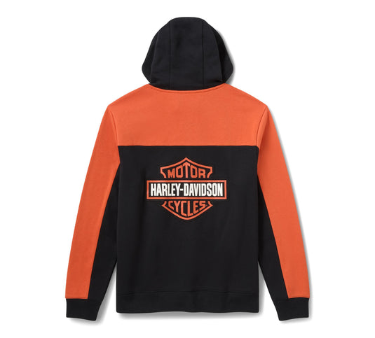Harley-Davidson Men's Black/Orange Knit Hoodie