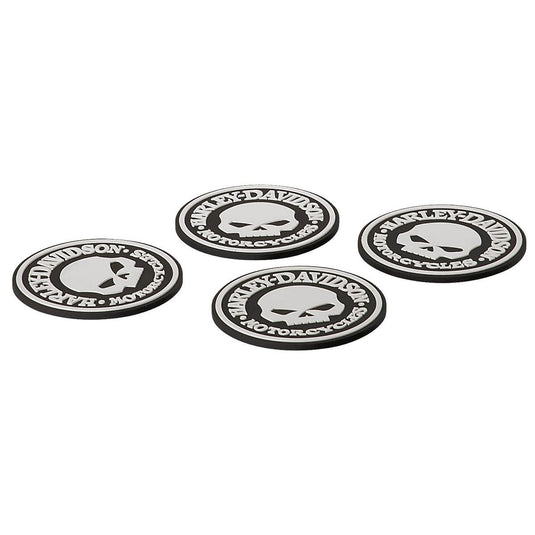 HD Willie G Skull Rubber Coaster Set