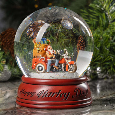 Biker Santa Snowglobe